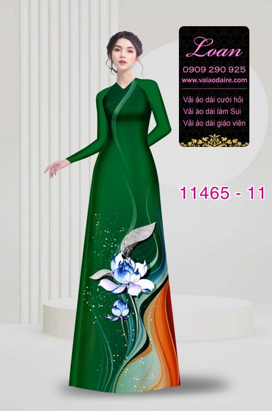Vải áo dài hoa 3D