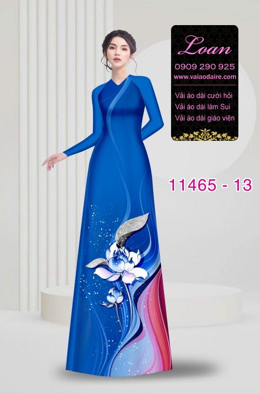 Vải áo dài hoa 3D