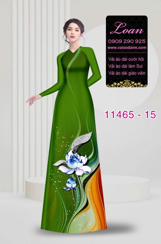 Vải áo dài hoa 3D