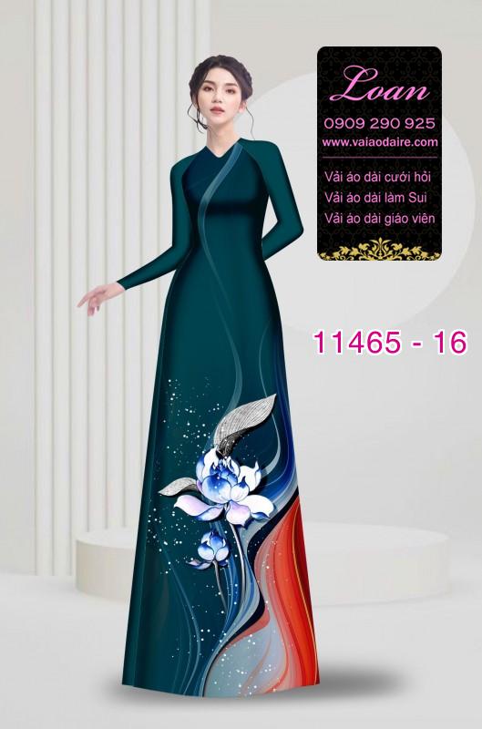 Vải áo dài hoa 3D