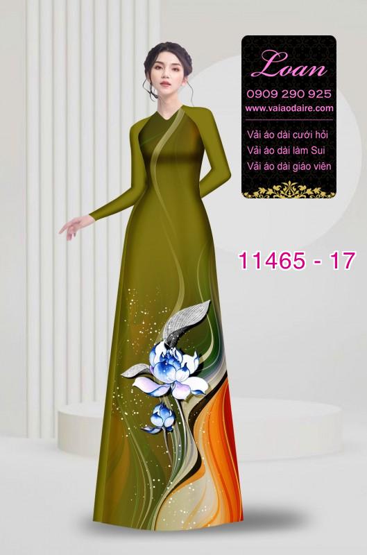 Vải áo dài hoa 3D