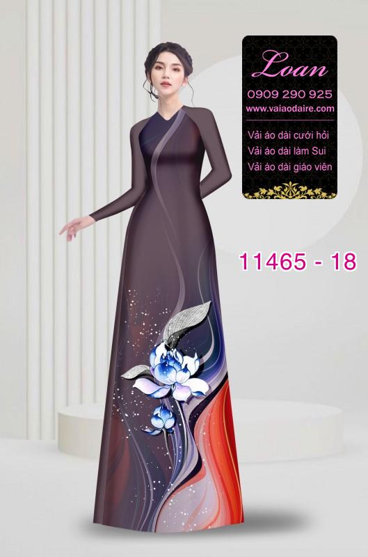 Vải áo dài hoa 3D