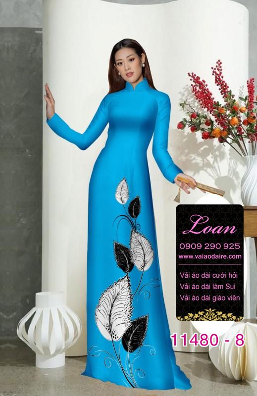 Vải áo dài hình lá cây