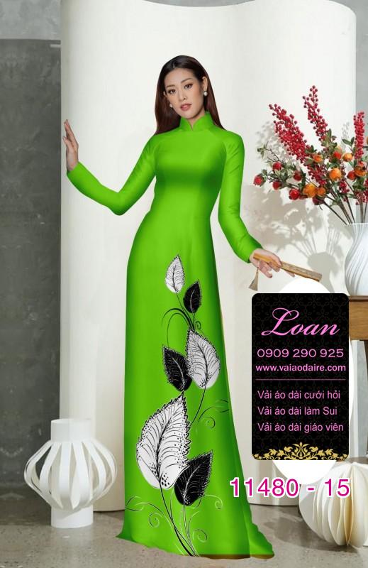 Vải áo dài hình lá cây