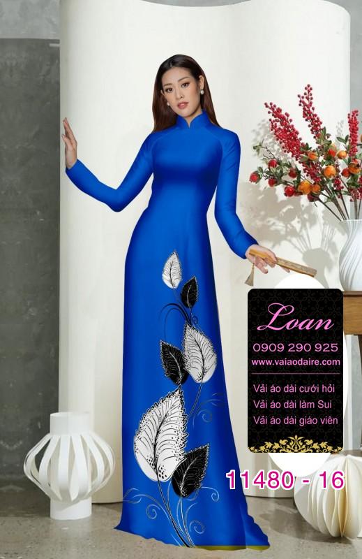 Vải áo dài hình lá cây