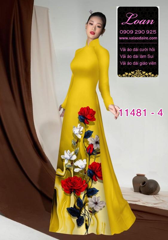 Vải áo dài hình lá cây