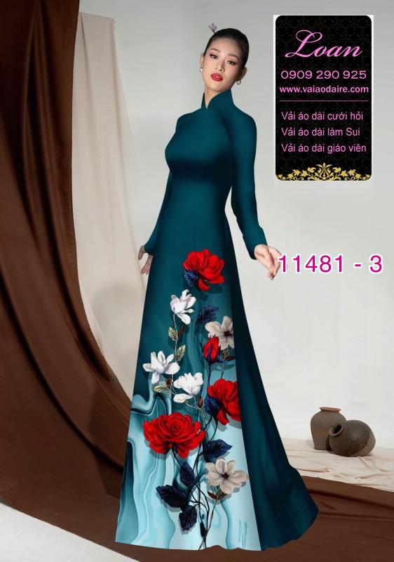 Vải áo dài hình lá cây