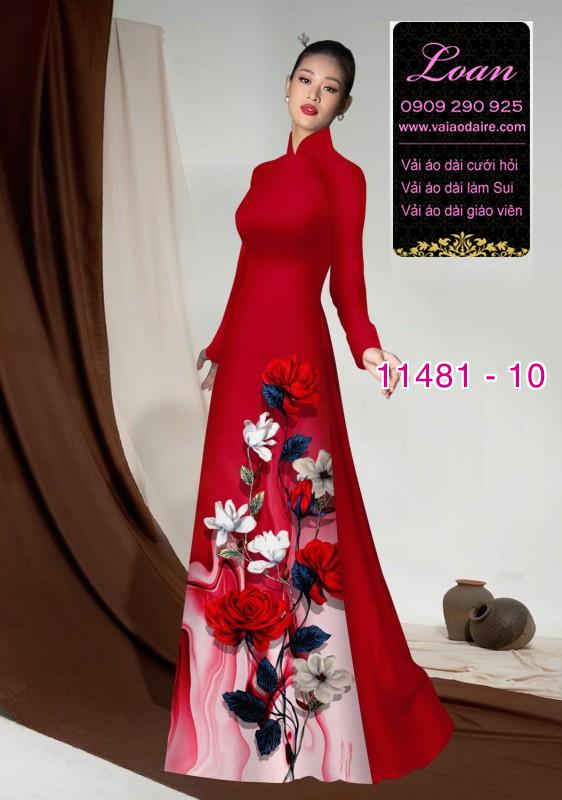 Vải áo dài hình lá cây