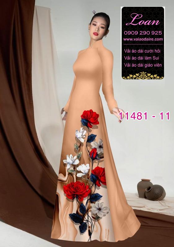 Vải áo dài hình lá cây