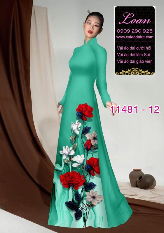 Vải áo dài hình lá cây