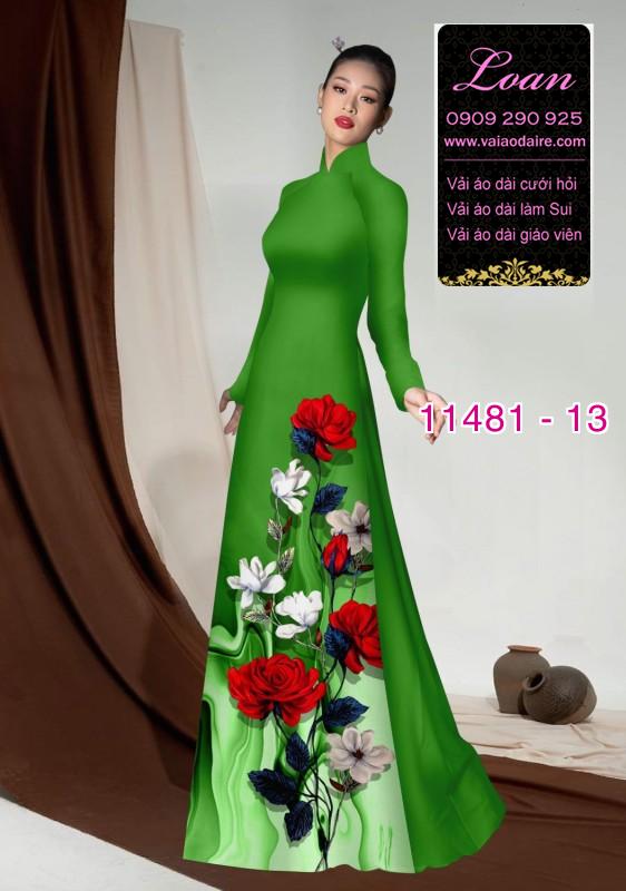 Vải áo dài hình lá cây