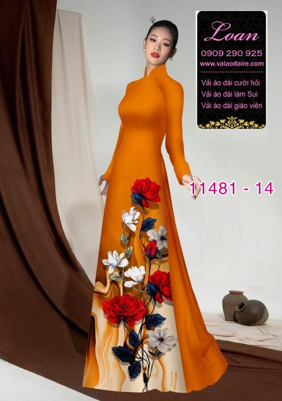 Vải áo dài hình lá cây