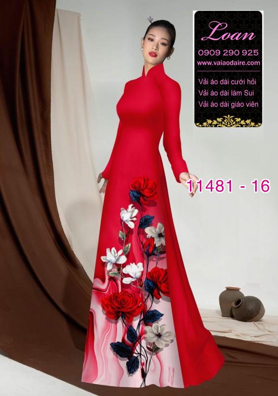 Vải áo dài hình lá cây