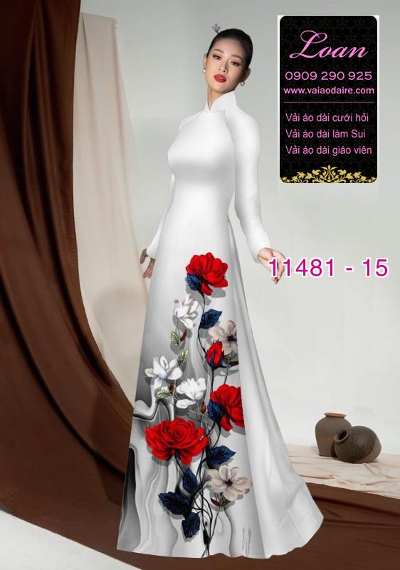Vải áo dài hình lá cây