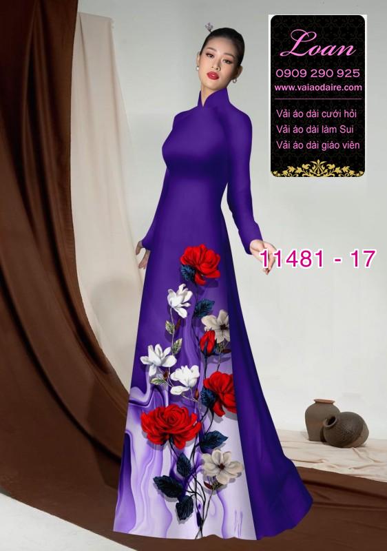 Vải áo dài hình lá cây