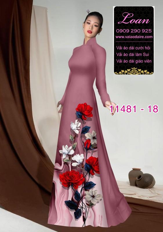 Vải áo dài hình lá cây
