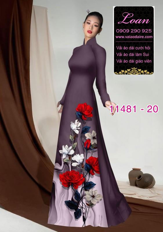 Vải áo dài hình lá cây