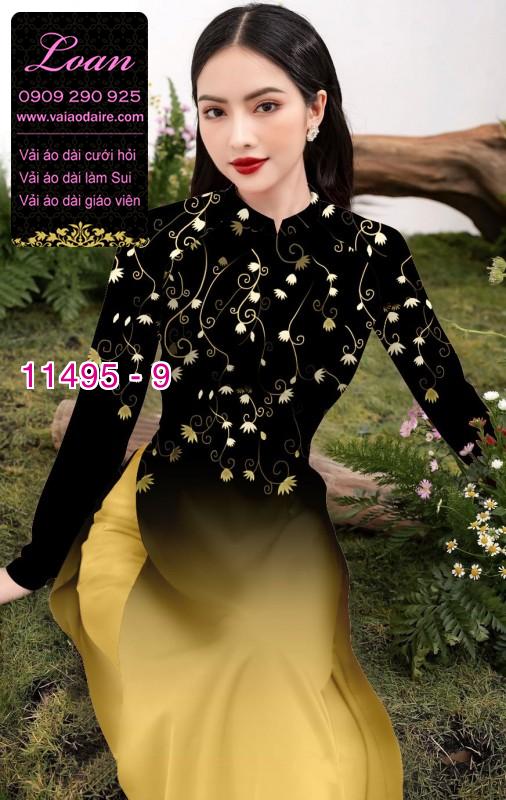 Vải áo dài hoa 3D