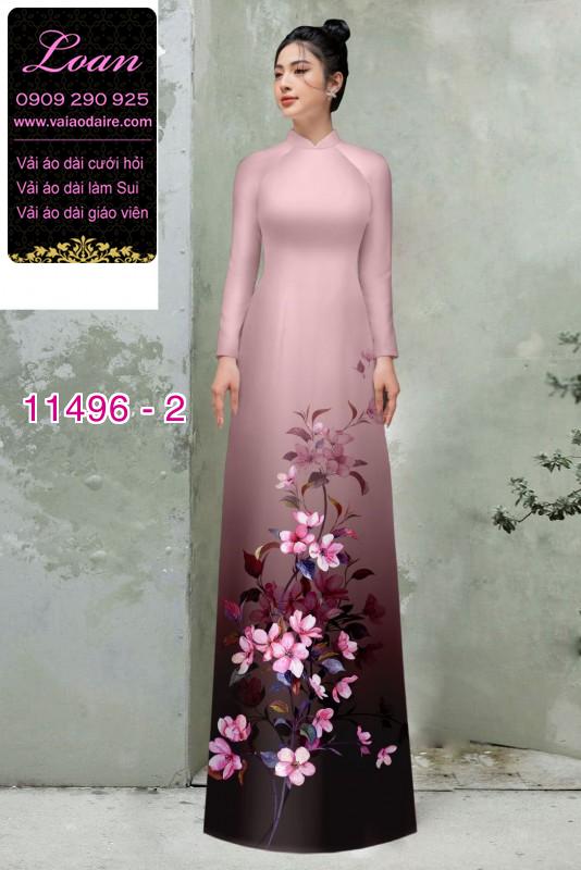Vải áo dài hoa 3D