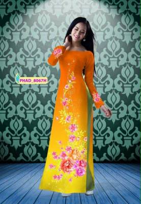 Vải áo dài hoa dưới-DT 1150