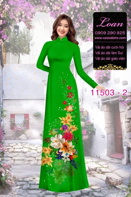 Vải áo dài hoa 3D