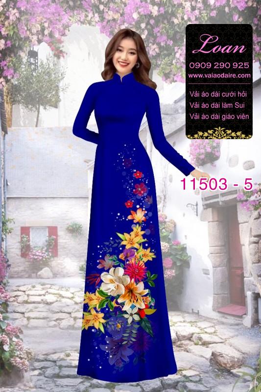 Vải áo dài hoa 3D