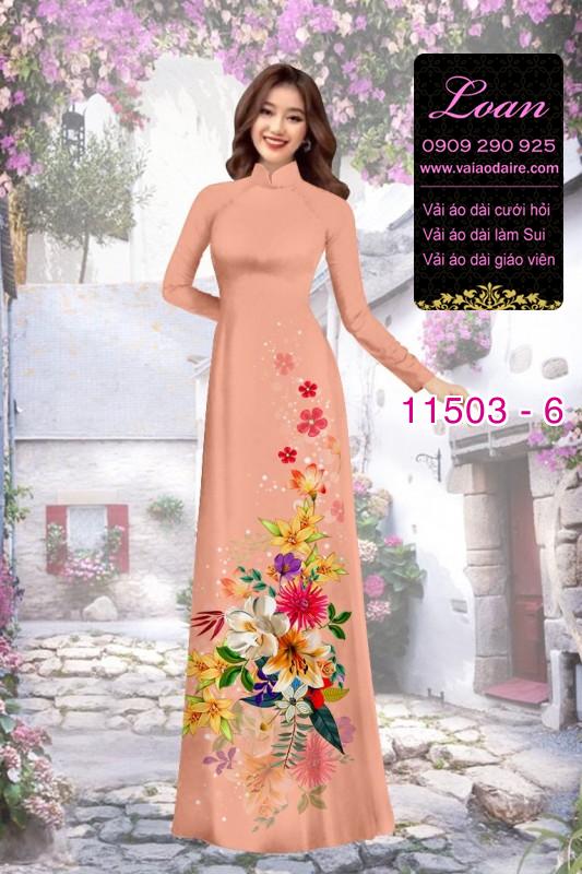 Vải áo dài hoa 3D