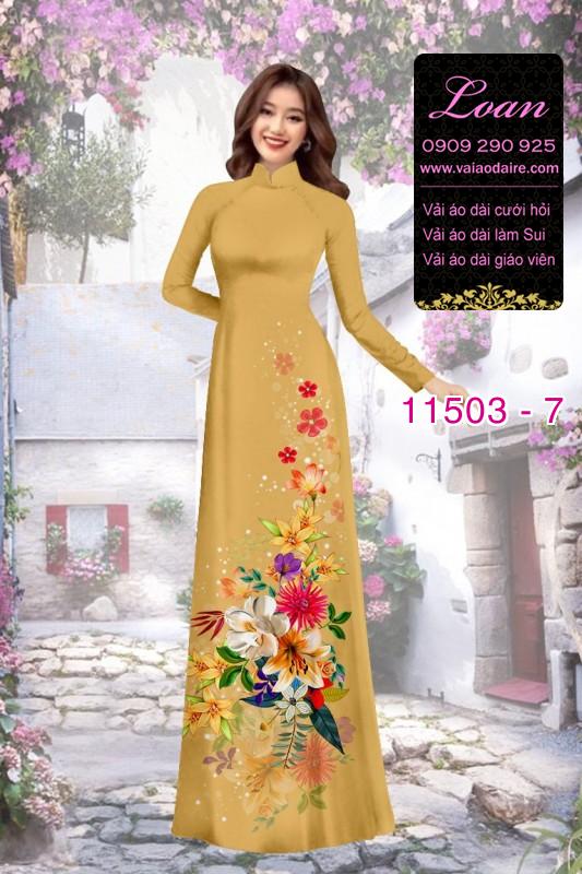 Vải áo dài hoa 3D