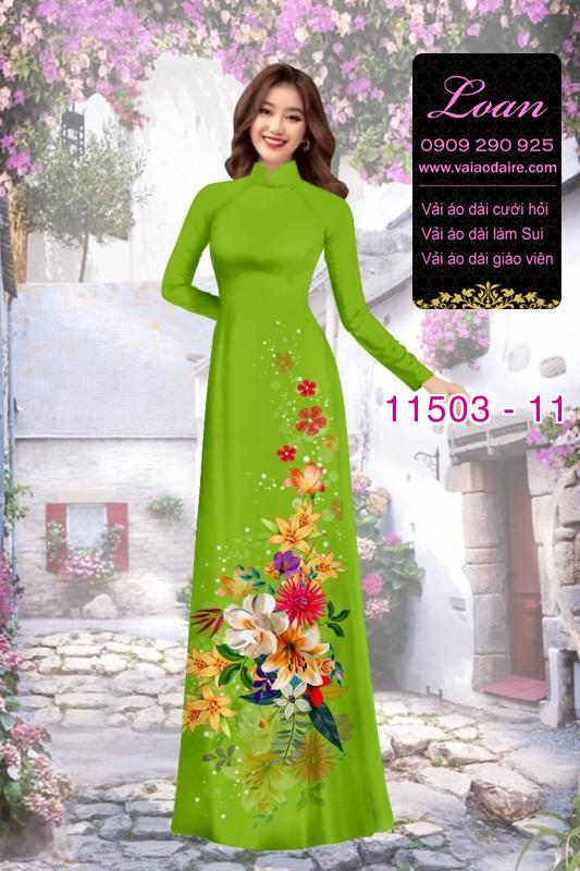 Vải áo dài hoa 3D