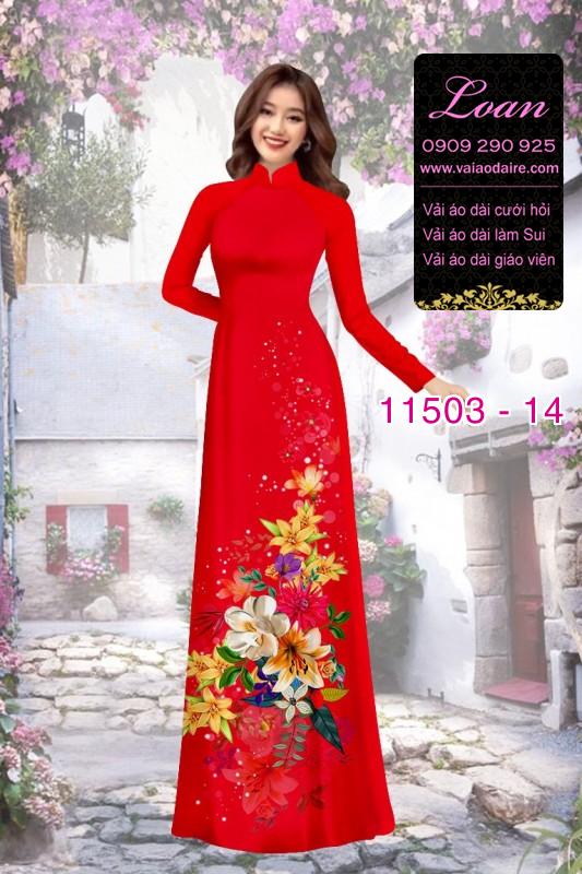 Vải áo dài hoa 3D