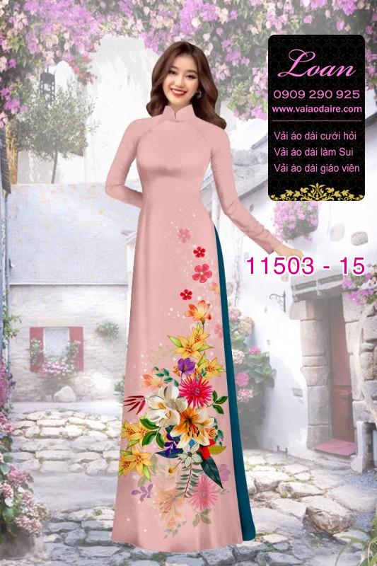 Vải áo dài hoa 3D