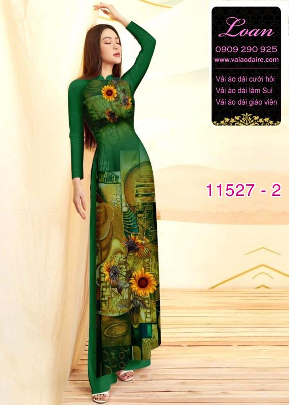 Vải áo dài hoa 3D