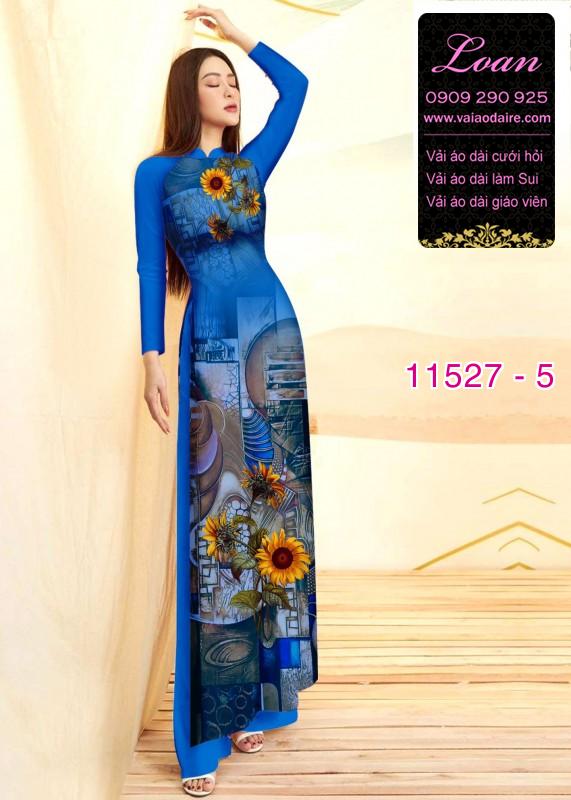Vải áo dài hoa 3D