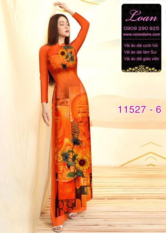 Vải áo dài hoa 3D