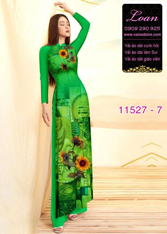 Vải áo dài hoa 3D
