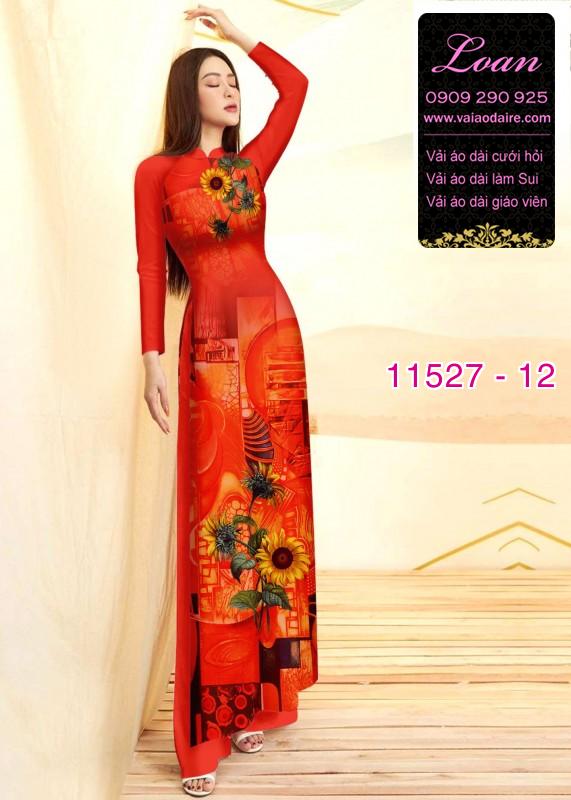 Vải áo dài hoa 3D