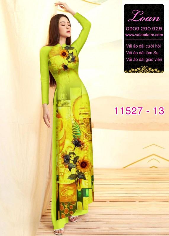 Vải áo dài hoa 3D