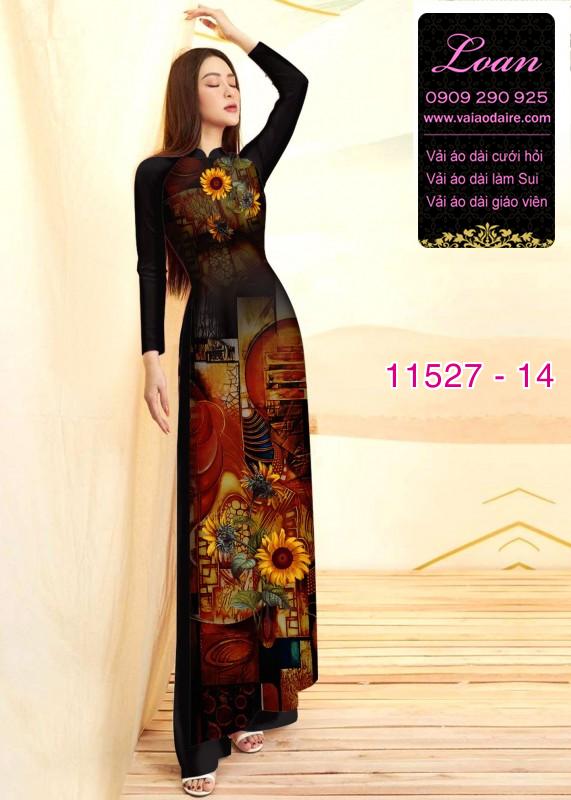 Vải áo dài hoa 3D
