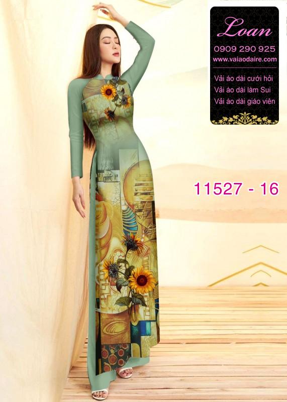Vải áo dài hoa 3D