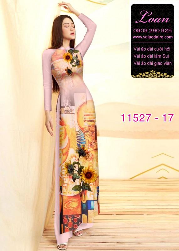 Vải áo dài hoa 3D