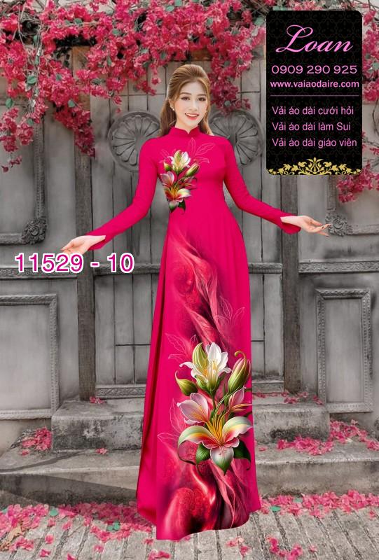 Vải áo dài hoa 3D Vải áo dài hoa 3D