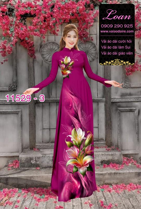 Vải áo dài hoa 3D Vải áo dài hoa 3D