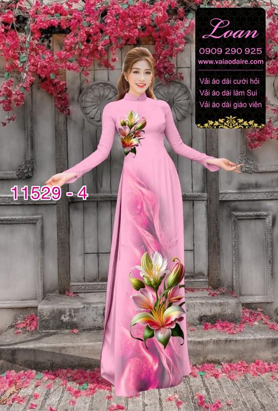 Vải áo dài hoa 3D Vải áo dài hoa 3D