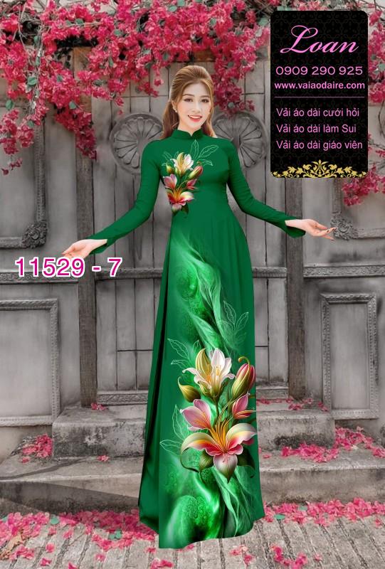 Vải áo dài hoa 3D Vải áo dài hoa 3D