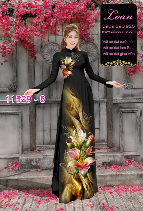 Vải áo dài hoa 3D Vải áo dài hoa 3D