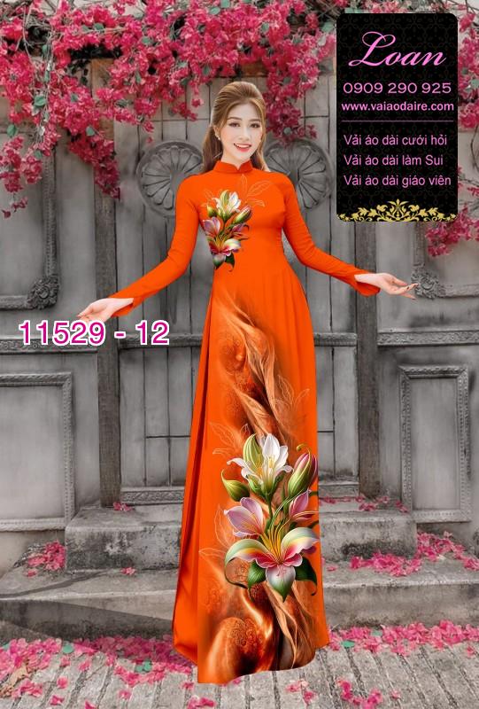Vải áo dài hoa 3D Vải áo dài hoa 3D
