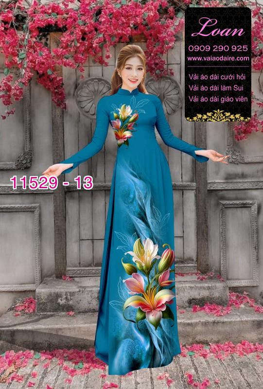 Vải áo dài hoa 3D Vải áo dài hoa 3D