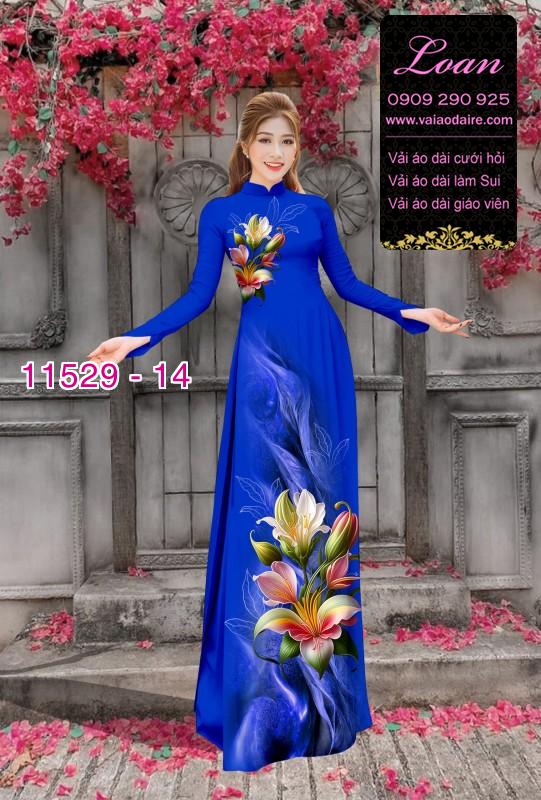 Vải áo dài hoa 3D Vải áo dài hoa 3D