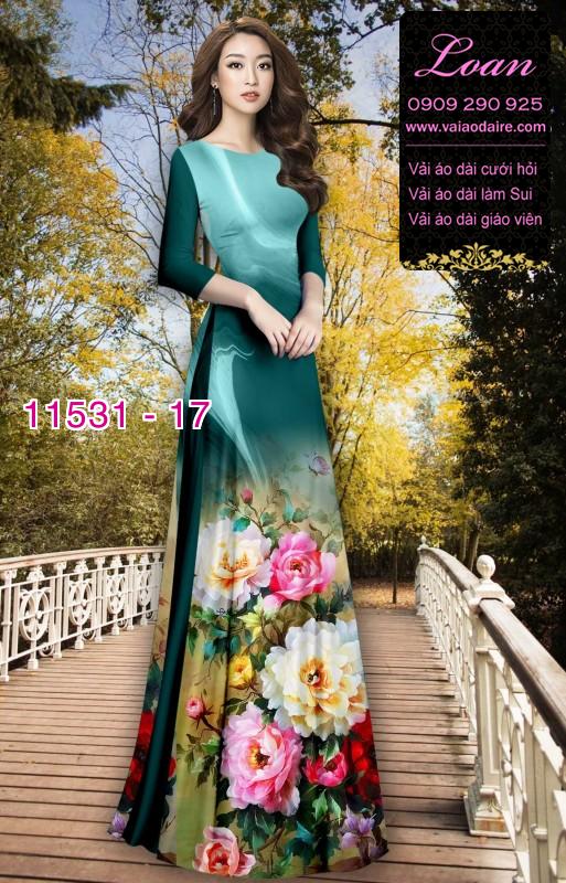 Vải áo dài hoa 3D Vải áo dài hoa 3D
