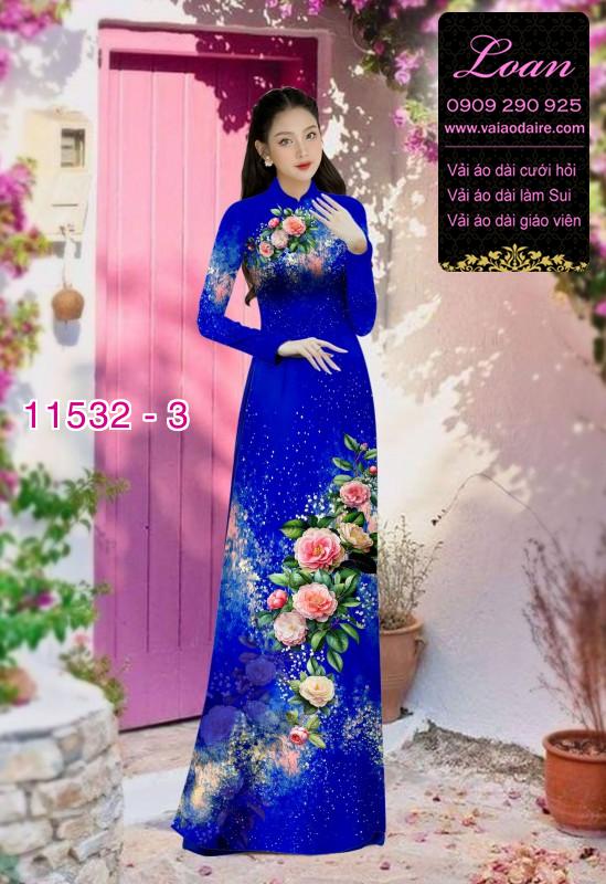 Vải áo dài hoa 3D Vải áo dài hoa 3D